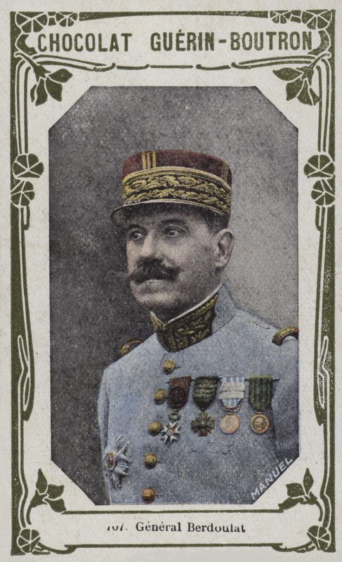 General Berdoulat (färgad bild) av French School