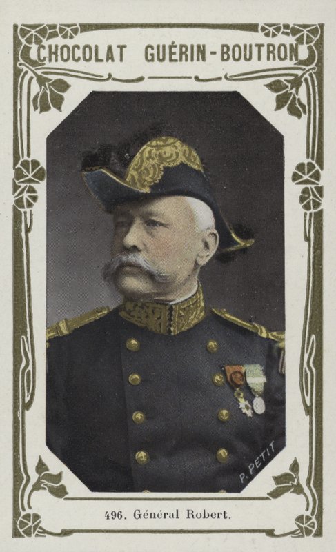 General Robert (färgad bild) av French School