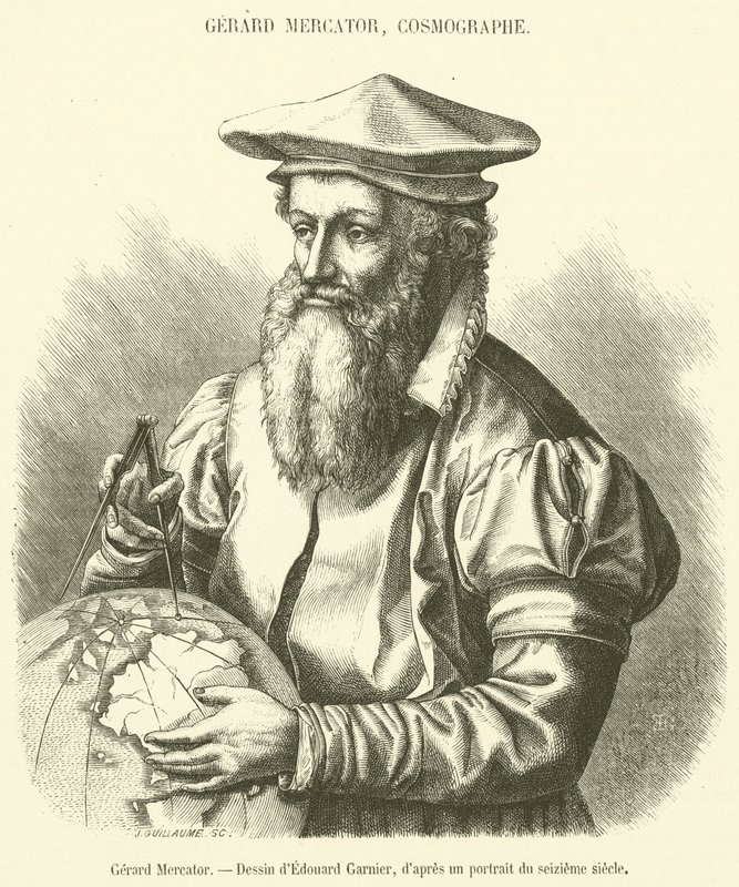 Gerard Mercator (gravyr) av French School