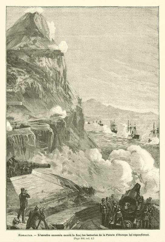 Gibraltar (gravyr) av French School