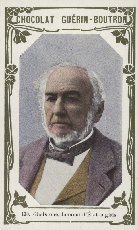 Gladstone, engelsk statsman (färgfoto) av French School