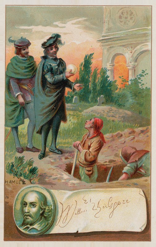 Kyrkogårdsscen från Hamlet av French School