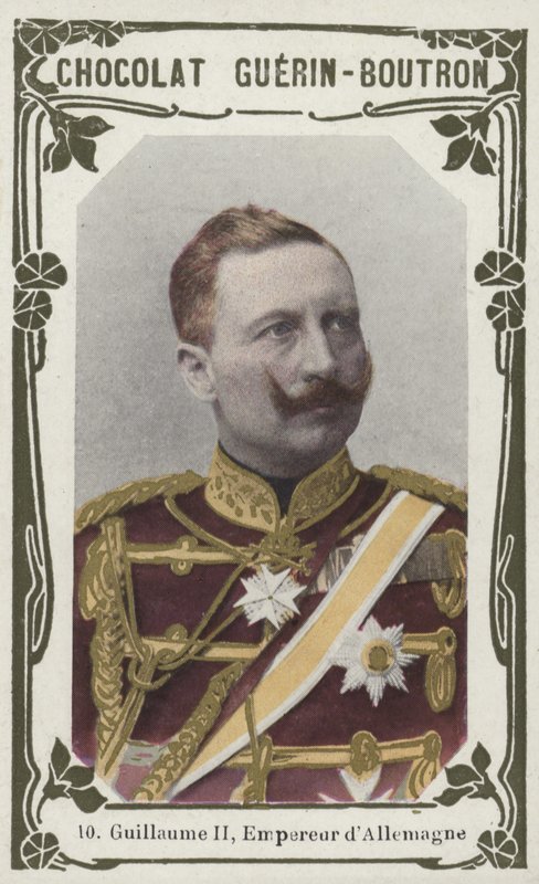 Wilhelm II, kejsare av Tyskland (färgad bild) av French School
