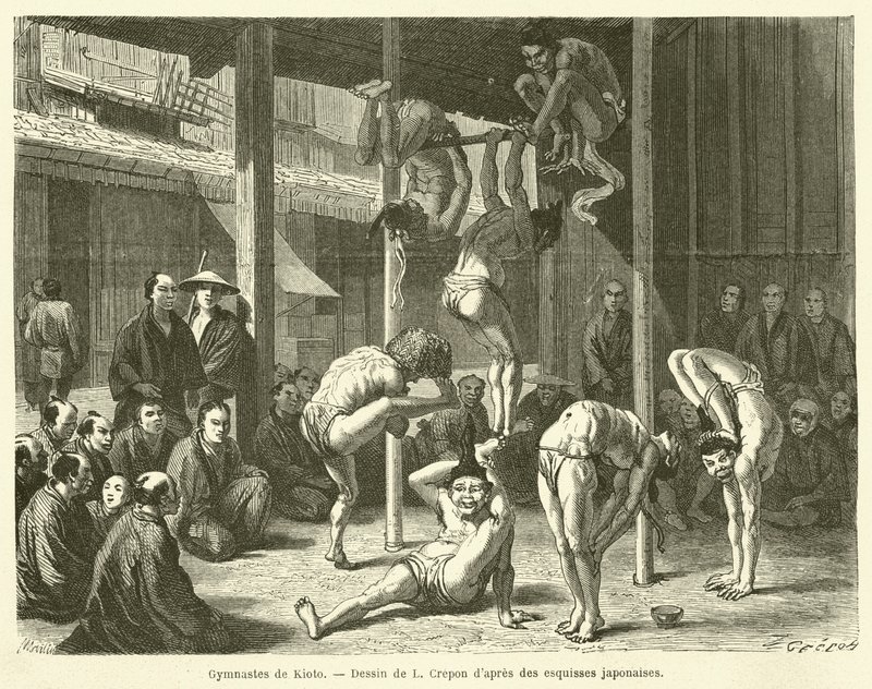 Gymnasts of Kyoto (gravyr) av French School