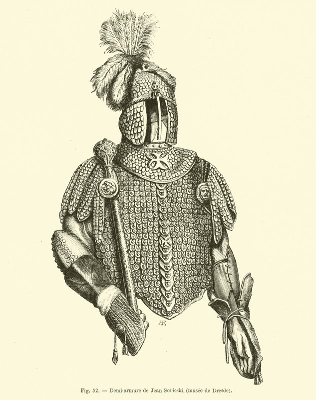 Halvrustning av John III Sobieski av French School