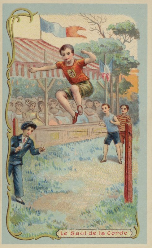 Höjdhopp (chromolitho) av French School