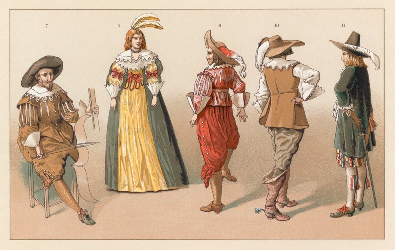 Holland XVIIth Cent Dräkt av French School