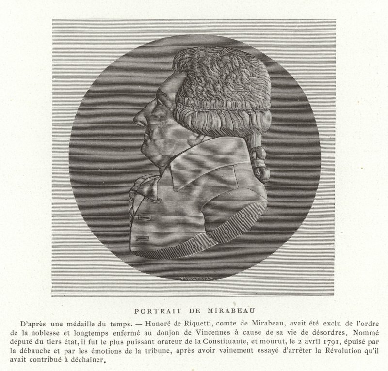 Honore Gabriel Riqueti, greve av Mirabeau av French School
