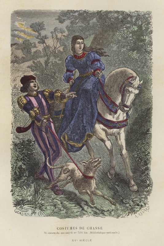 Jaktklänning, 1400-tal av French School