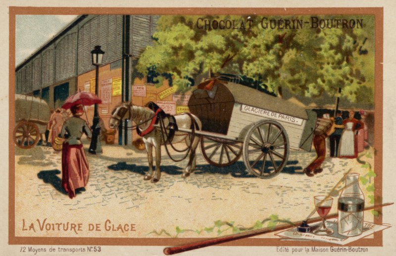 Isvagn (chromolitho) av French School