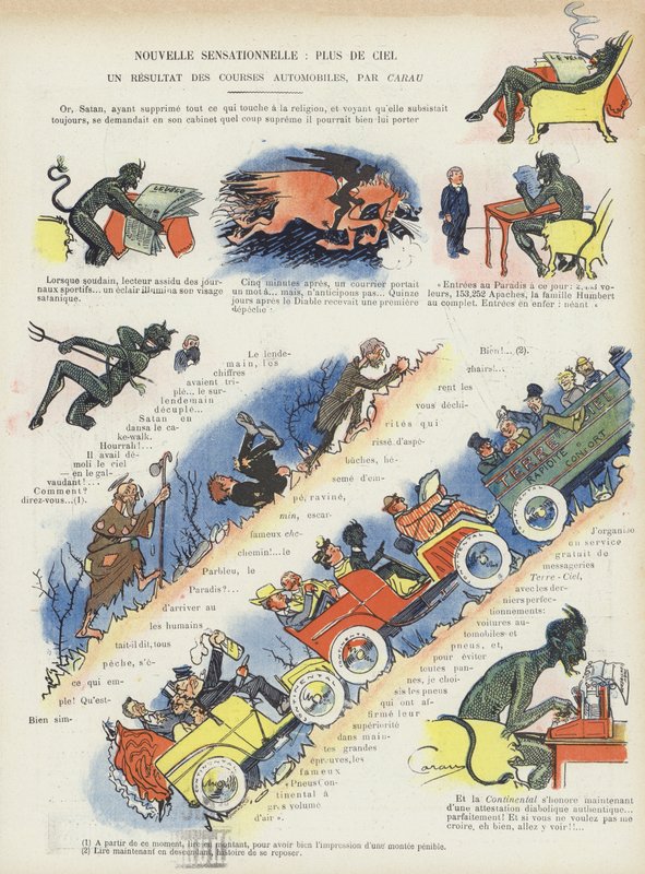 Illustration för Le Rire (färg litho) av French School