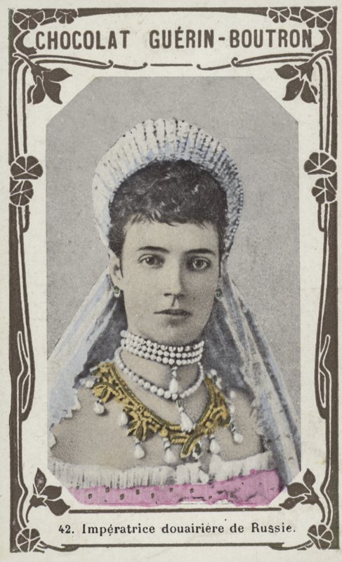Ryska enkekejsarinnan (färgad bild) av French School