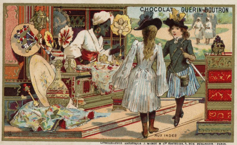 I Indien (chromolitho) av French School