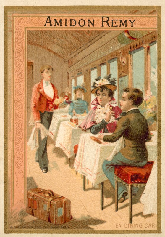 I matsalsvagnen (chromolitho) av French School