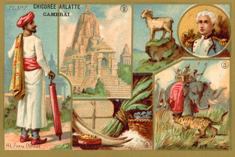 Indien (kromolit) av French School