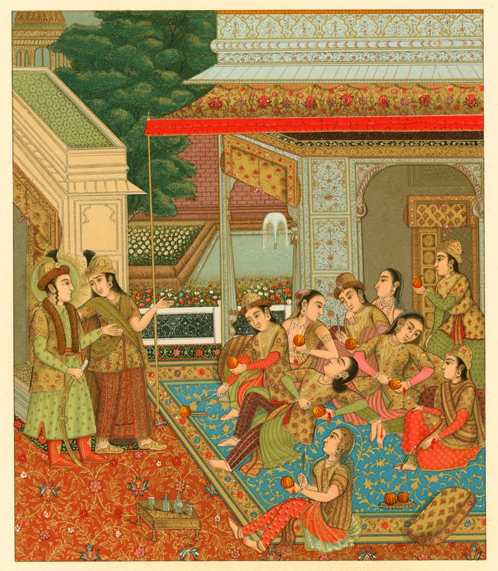 Indien kostym av French School