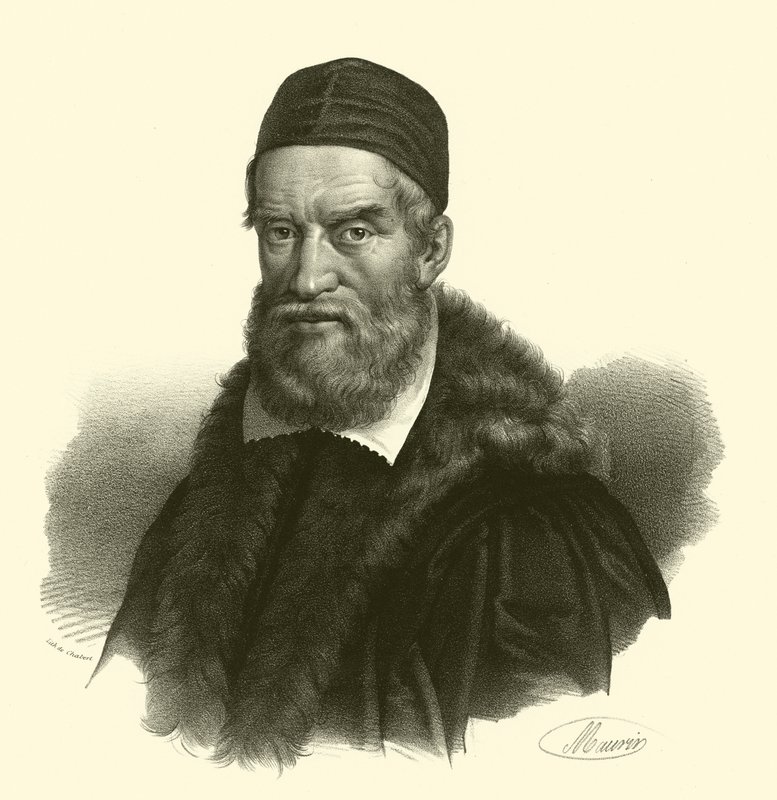 Jacopo Bassano, porträtt (gravyr) av French School