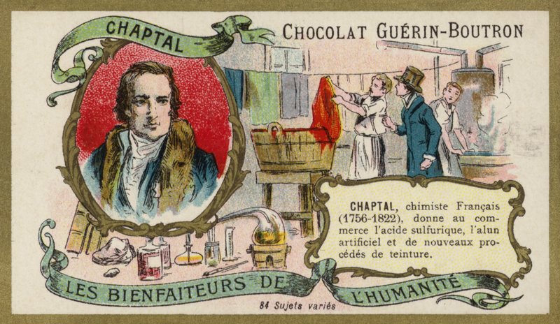 Jean-Antoine Chaptal, fransk kemist (chromolitho) av French School