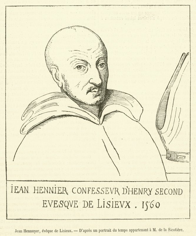 Jean Hénuier, biskop av Lisieux (gravyr) av French School