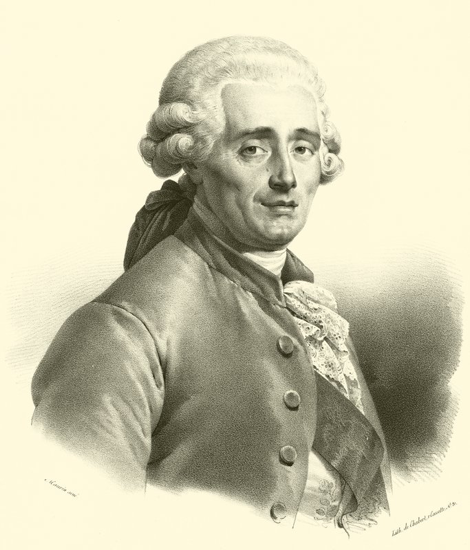 Joseph-Marie Vien, porträtt (gravyr) av French School