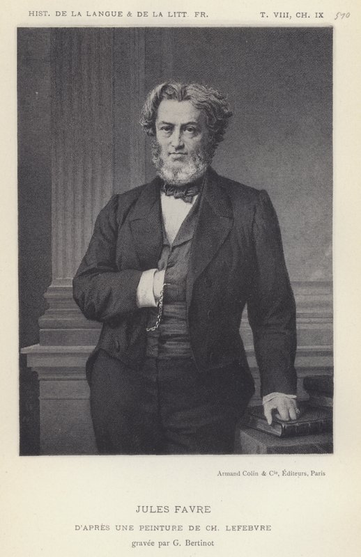 Jules Favre (litho) av French School