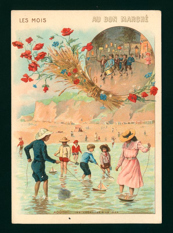 Juli och augusti (chromolitho) av French School