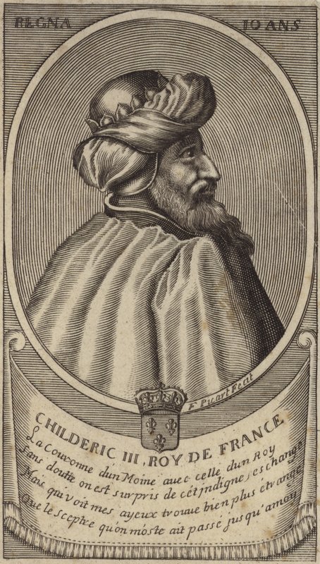 Kung Childeric III av frankerna av French School