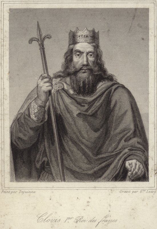 Kung Clovis I av frankerna av French School