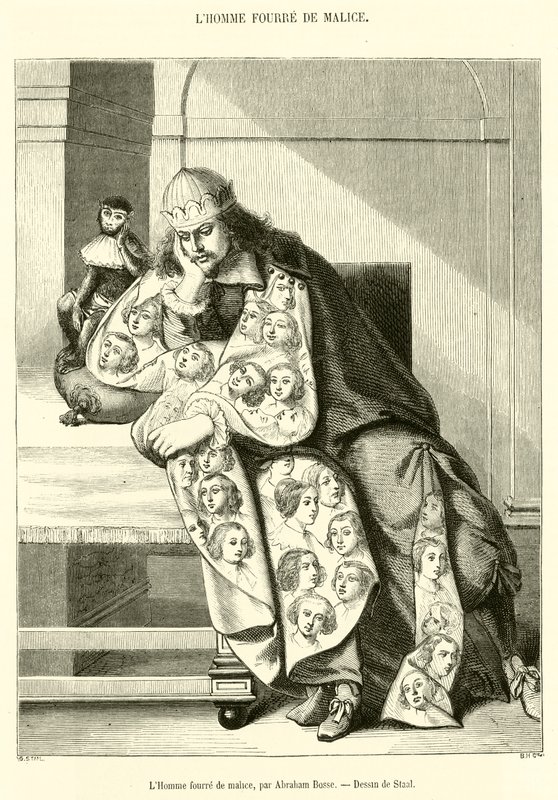 Mannen är busig (gravyr) av French School