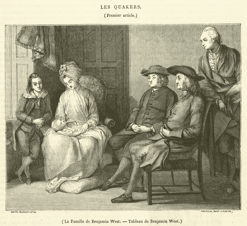 The Family of Benjamin West (gravyr) av French School