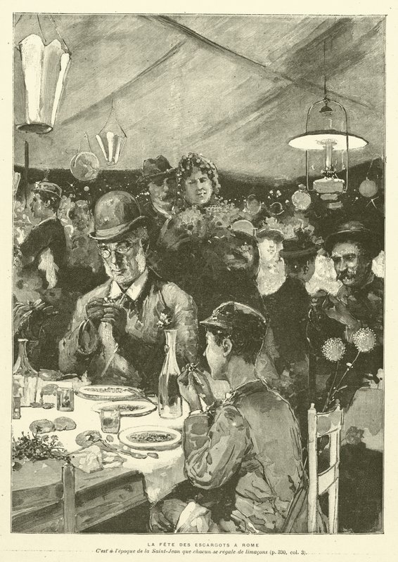 Snigelfestivalen i Rom (gravyr) av French School