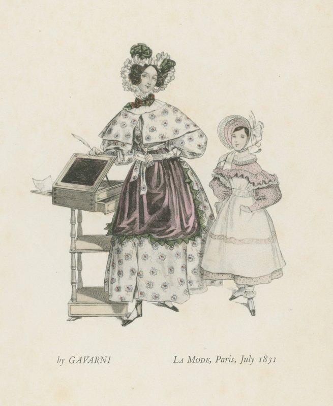 Mode, Paris, juli 1831 av French School