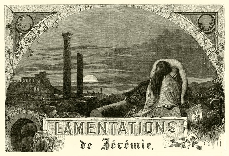 Lamentations de Jeremie (gravyr) av French School