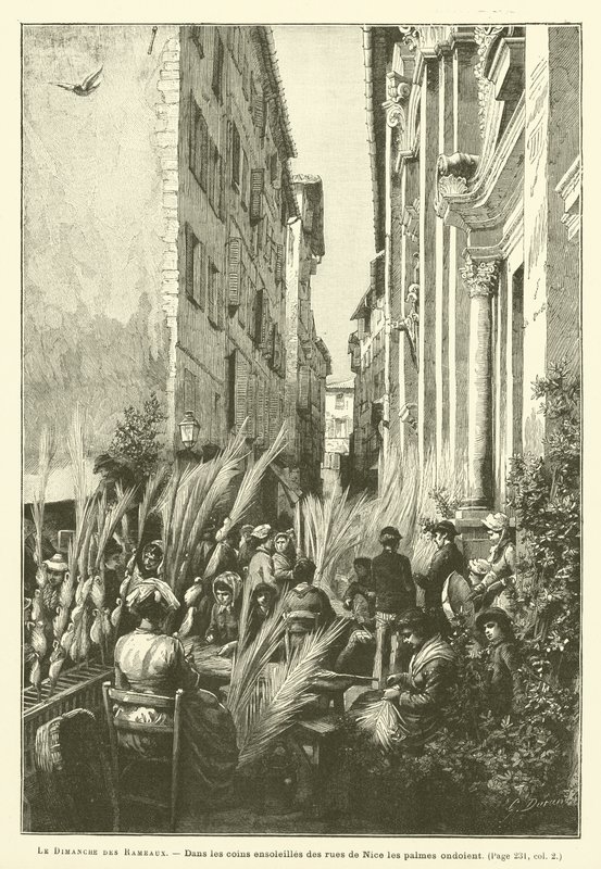 Palmsöndag (gravyr) av French School