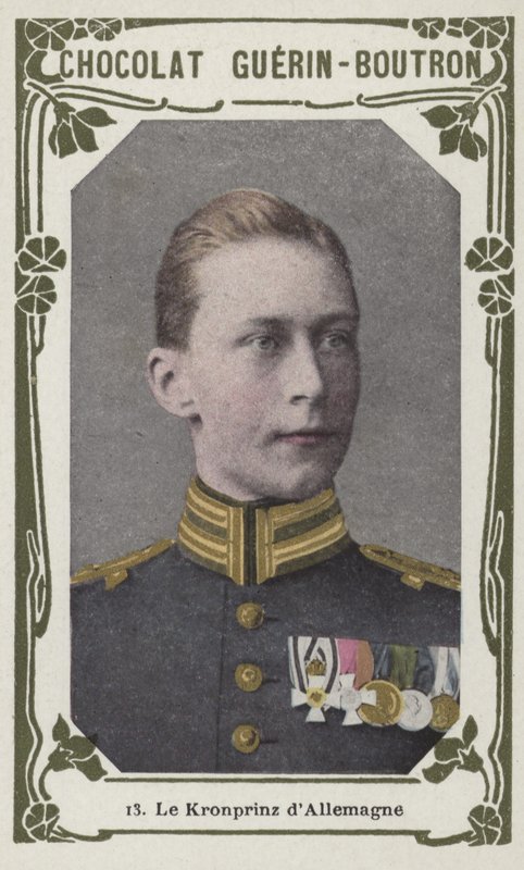 Le Kronprinz dAllemagne (färgad bild) av French School