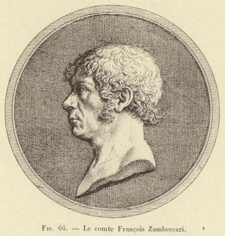 Greve Francois Zambeccari (gravyr) av French School
