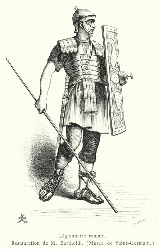 Legionnaire romain (gravyr) av French School