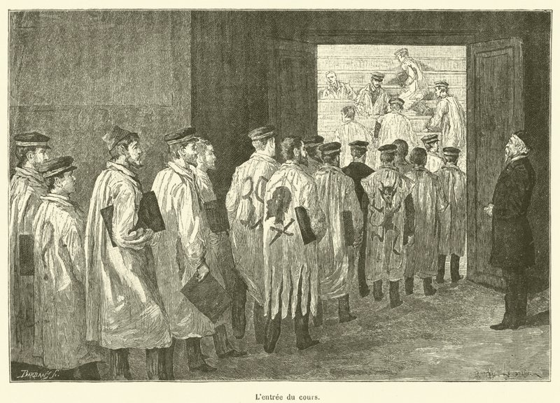 Gravering av kursen av French School