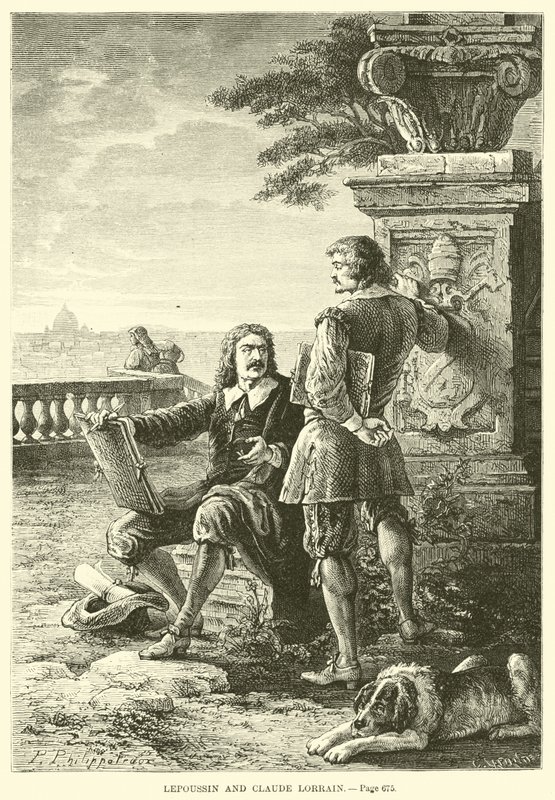 Lepoussin och Claude Lorrain av French School