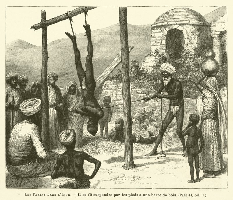 Fakirerna i Indien (gravyr) av French School