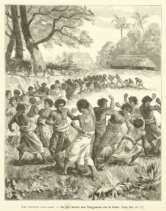 De vilda folken (gravyr) av French School