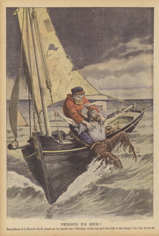 Förlist! (färg litho) av French School