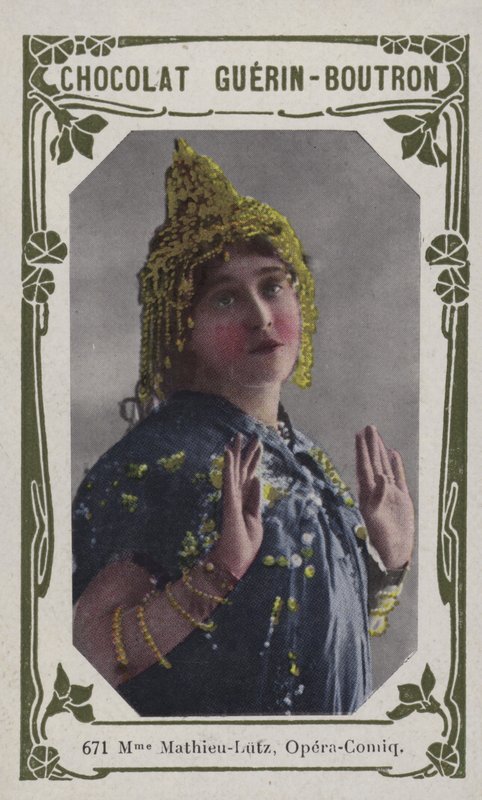 Madame Mathieu-Lutz, Opera-Comique (färgat foto) av French School