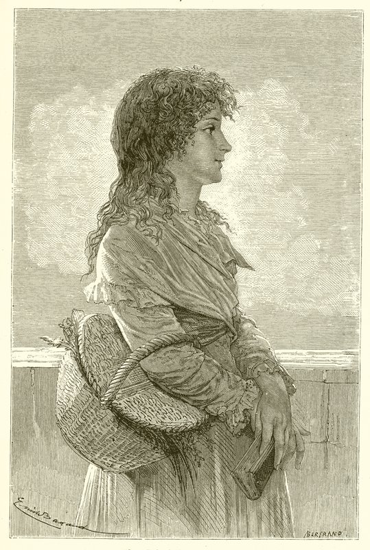 Madame Roland i sin barndom av French School