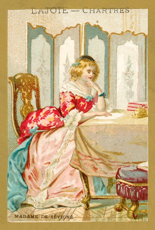 Madame de Sevigne, fransk författare (chromolitho) av French School