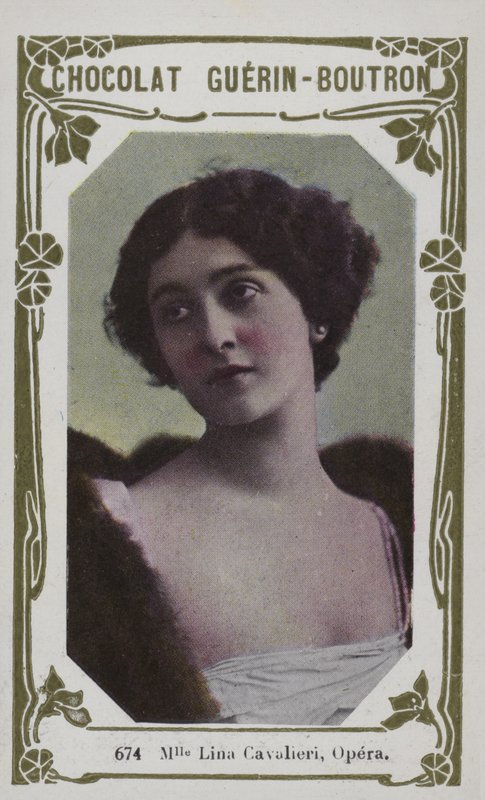 Mademoiselle Lina Cavalieri, Opera (färgad bild) av French School