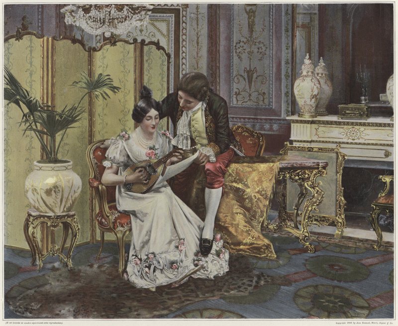 Mandolinlektion av French School