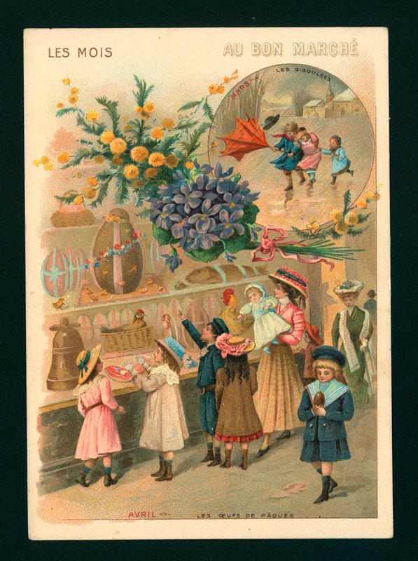 Mars och april (chromolitho) av French School