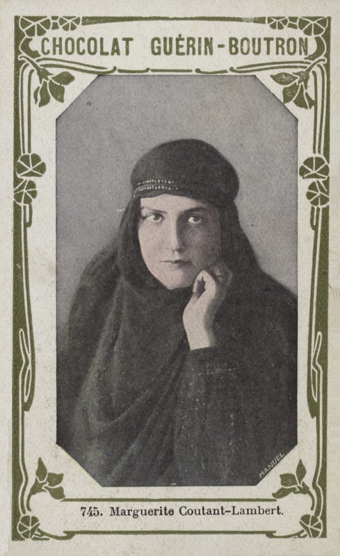 Marguerite Coutant-Lambert (färgad bild) av French School