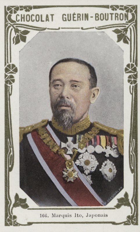Marquis Ito, japansk (färgad bild) av French School
